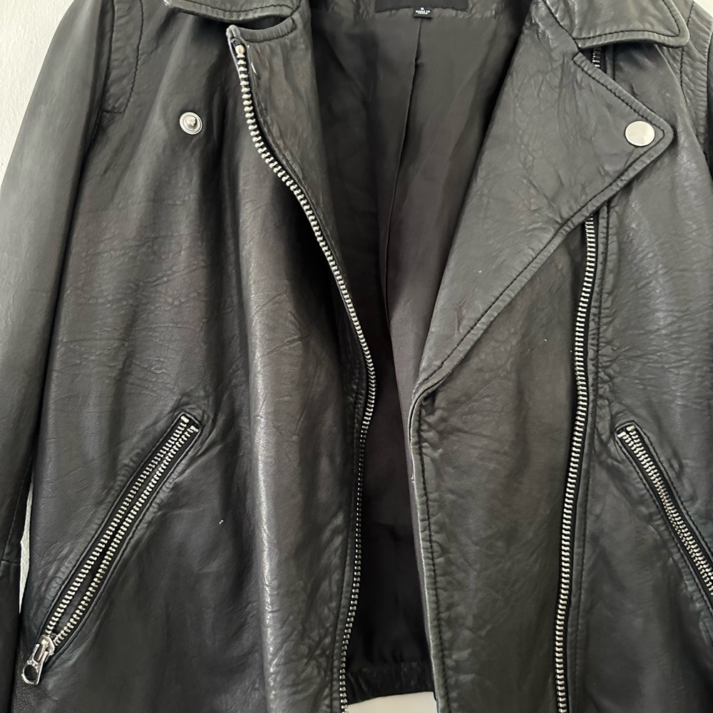 Washed leather Madewell leather jacket - Picture 3 of 4